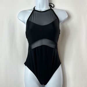 Womens Large Black One Piece